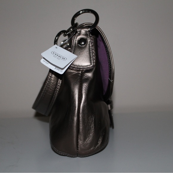 New w/Tags Coach Gold BRONZE LEATHER FLAP F17217 BELOW $348 Retail-SOLD OUT-RARE - Picture 4 of 7